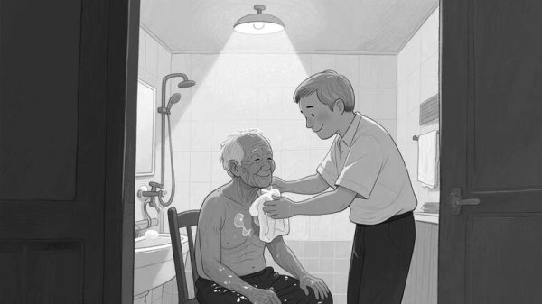 无手续费配资网 朱贺：给父亲洗澡_大皖新闻 | 安徽网